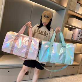 Pearlescent Polyester Waterproof Lightweight Travel Duffel Bag short Trip Packable