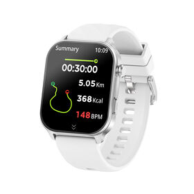Smartwatch Kustom 2.01" TFT, Tahan Air 1 ATM, untuk Kesehatan dan Olahraga, Berenang, GPS, Detak Jantung, Tekanan Darah/Oksigen