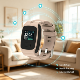 Old People Safety Smart Bracelet GPS Location Geo Fence SOS Emergency Dial
