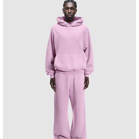Customized Washed 100% Cotton Loose Fit Open Leg Blank Plain Unisex Jogger Pants 2 Pieces Tracksuits Sweatsuits Sets