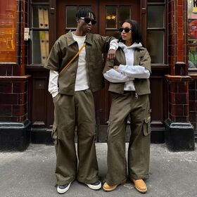 Custom Loem Manufacturer Work Shirts And Overalls Pants Suits Unisex Streetwear Tracksuit High Quality Cargo Jogger Sets