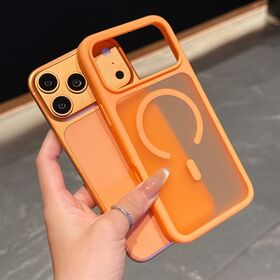 2026 year Macaron Color Contrast Large Lens Cutout Phone Shell Integrated Magnetic Ring Support Wireless Charging Anti-drop Sil...