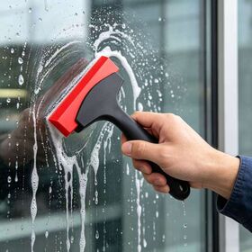 Heavy Duty Red Rubber Beef Tendon Scraper Squeegee Grout Tool