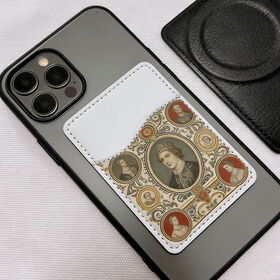 PU Leather Magnetic Card Holder Sublimation Blank Smartphone Accessory