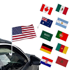 Polyester Single Sided Car Window Flag Sporty Custom Printed Accessory