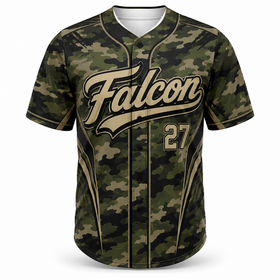 Sublimated Camouflage Baseball Jersey Custom Team Sports Softwear Athletic Apparel