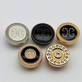 Luxury Beaded Rim Snap Fastener Embossed Epoxy Coated Metal Button