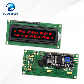 I2C/IIC Russian Character LCD Display Screen JXD1602A-IIC VA Red Negative COB Monochrome 16X2 Dot Matrix LCM Display Module
