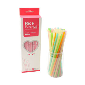 Biodegradable Edible Rice Straws Disposable Drinking Accessory Restaurant Supplies