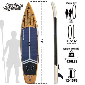 Compact Foldable Inflatable Paddle Board Eco-Friendly Portable for Road Trip Camping Outdoor Leisure Water Play