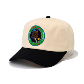 Custom 5 Panel Cotton Baseball Cap Adjustable Sporty Headwear