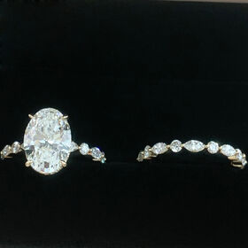 Real Gold Engagement Diamond Ring Laboratory Grown Jewelry Band