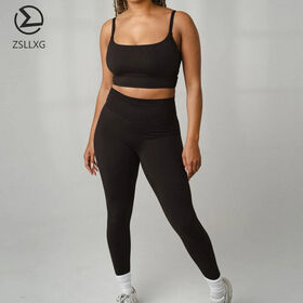Custom High Quality Women Workout Yoga Wear Sets Athletic Fitness Gym Leggings and Bra Sportswear Suit