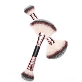 Creative design China Manufacturers Professional Custom Dual Ended Makeup Brush with Packaging logo