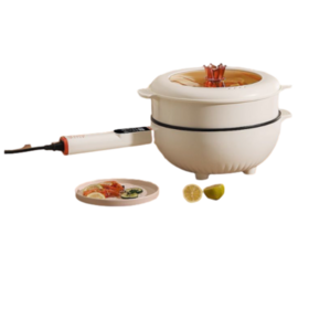 New Arrival Multifunction Electric Cooking Pot Non Stick Electric Steamer Hot Pot Rice Cooker Timer Household Appliance