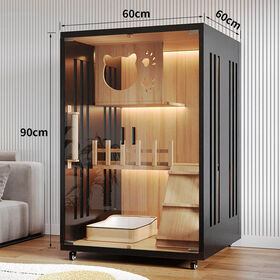 Multi Layer Wood Cat Villa Luxury Eco Friendly Pet House Indoor