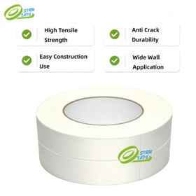 W110 White Paper Drywall Joint Tape, Self-Adhesive Wall Crack Seam Tape for Sheetrock Ceiling Drywall Repair & Crack Patching