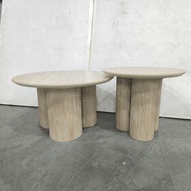 Nordic Coffee Table Solid Leg Coffee Table Wear Resistant Surface Coffee Table Cafe Coffee Table Natural Log Coffee Table