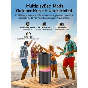 OEM IPX5 waterproof Outdoor colorful lighting bluetooth speaker perfect for camping , parties