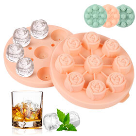 Rose flower ice box, ice ball mold, whisky silicone ice box, silicone ice tray, ice ball frozen ice tray