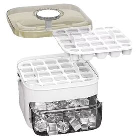 Pressing ice tray ice cube mold - ice ball making tool mold - large capacity ice storage