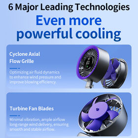 Wholesale Custom Logo 5000 RPM High Speed Handheld Desktop Fan Rechargeable Cooling Fan LED Digital Screen 4-5 Hours Charging T...