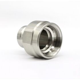 Custom CNC Turned Stainless Steel Threaded Adapter & Split Bushing, Precision Lathe Machined Pipe Connection Hardware