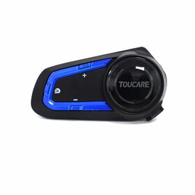 TOUCARE V10 8-Way Helmet Mesh Bluetooth Intercom Headset 1200M IP67 BT 5.3 DSP CVC Noise Cancelling for Group Riding