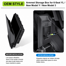 Armrest Hidden Storage Box for Tesla Model YL Model Y Juniper Magnetic Organizer OEM Interior Accessories