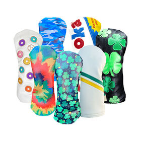Golf Custom Embroidered PU Leather Driver Headcovers