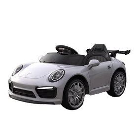 Rechargeable Kids Ride on Car, Plastic Electric Toy Vehicle with Remote Control, Music LED Lights Children Driving Car for Boys Gi