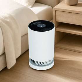 Cylindrical HEPA Air Purifier for Home and Bedroom, 200m3/h CADR, 360 Air Intake, Sleep Mode, Child Lock and Ionizer