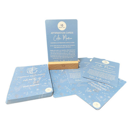 Custom Design Printing Affirmation Card Printing Self Love Positive Adult Affirmation Cards Deck With Wooden Stand
