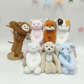 Factory Magnetic Long Arm Stuffed Animals Plush Toy Huggable Monkey Rabbit Dog Fox Pig Cat Elephant Soft Toy