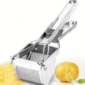 Potato puree press, stainless steel manual potato press, pumpkin crusher, fruit juicer