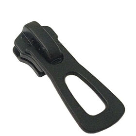 Stylish Plastic Rectangle Zipper Pull Tabs With Slider For Bags