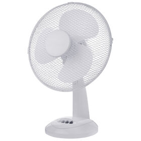 12" Electric Table Cooling Fan 3 Plastic Blades Copper Motor Mechanical Control Household Desktop Fan Supplier