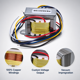 Custom EI Silicon Steel Low Frequency Power Transformer 50/60Hz for Industrial Equipment