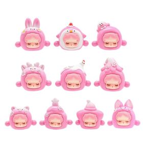 New Festive Premium Cute Pink Christmas Girl Series Mini DIY Car Decoration Desktop Ornament Blind Box Toy