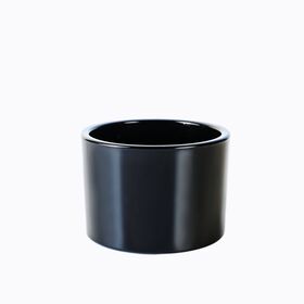 Heat Resistant Black Glass Candle Jar Container Integrated Lid Decor