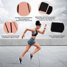 Pilates Accessories Factory Adjustable Wearable Weight Bracelets Adjustable Ankle Weights Custom Silicone Ankle and Wristband Weig