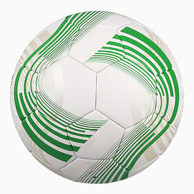 Fresh Green Curved Stripe Size 5 PU Soccer Ball, Machine Stitched Training Football for Outdoor Grass