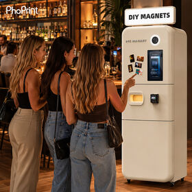 Portable Wedding Selfie Photo Booth Instant Printing Touch Screen Photo Booth Metal Wi-Fi Photo Fridge Magnets