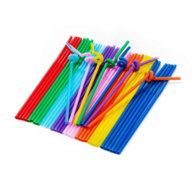 Bright Colored PP Plastic Straws for Camping, Restaurants, and Beverages