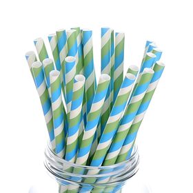 Eco-Friendly Disposable Paper Straws in Colorful Designs for Wholesale