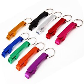 Mini Colored Aluminum Alloy Bottle Openers with Custom Logo for Wholesale