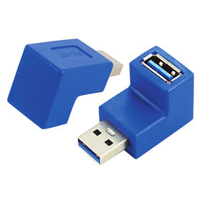 USB 3.0 A FEMALE To A MALE 90 Degree Angle Connector Adapter