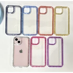 3-in-1 PC Shockproof Color Frame Duty Protective Phone Case for Xiaomi for Samsung Four Corners Anti-fall Phone Back Cover