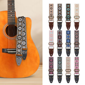 Classic Guitar Strap 5cm Width Jacquard Guitar Shoulder Straps Classic Retro Shoulder Straps for Instrument