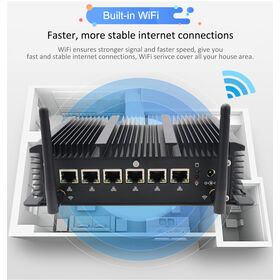 EGLOBAL Mini PC Industriel Fanless Abordable avec Intel Core i5, Support 32Go DDR4 RAM, 2 COM, Affichage HD, SSD/HDD